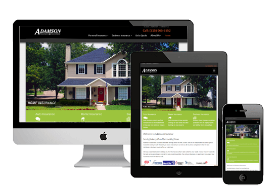Adamson Insurance Website Design - Ankeny, IA