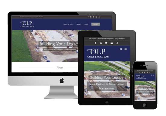 OLP Construction Website Design - Urbandale, IA