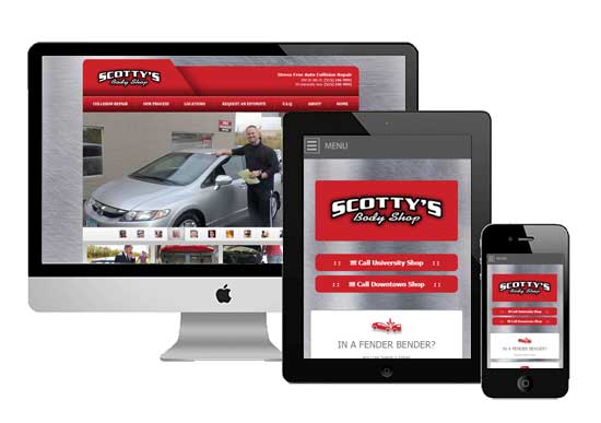 Scottys Body Shop Web Design - Des Moines, IA
