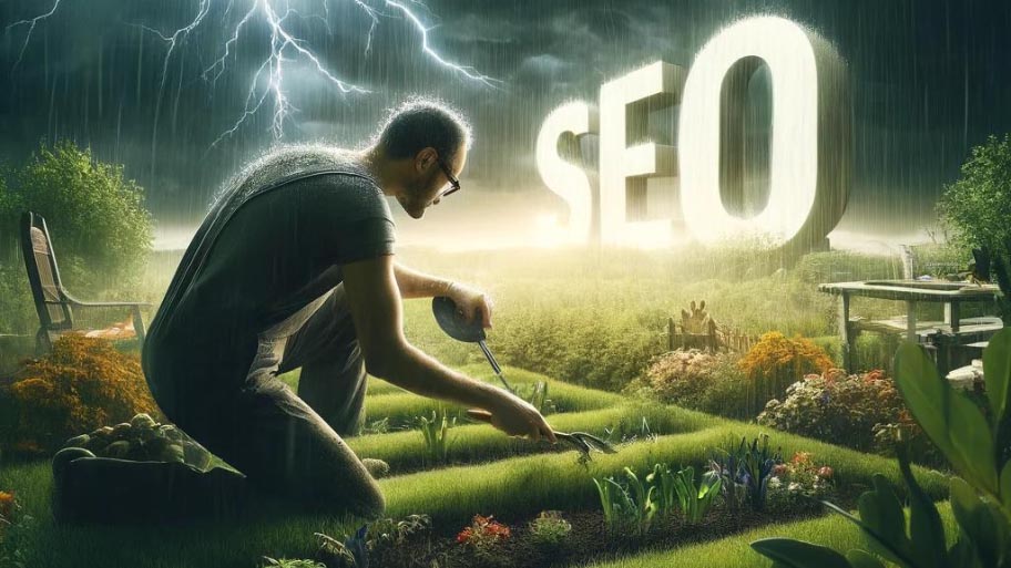 Man gardening with full knowledge of SEO Expectations